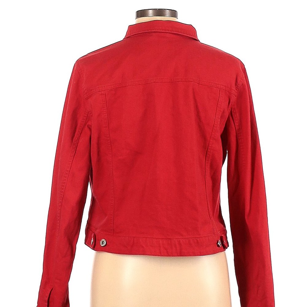 Motto Solid Red Denim Jacket Size L - image 2